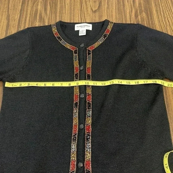 Alfred Dunner Women’s Petite Small Black Sweater - Picture 6 of 9